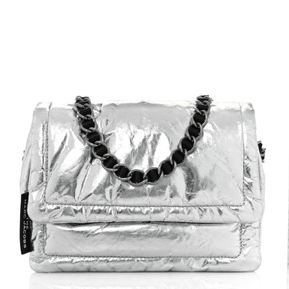 Marc Jacobs Metallic Lambskin The Pillow Bag Silver 1 of 10