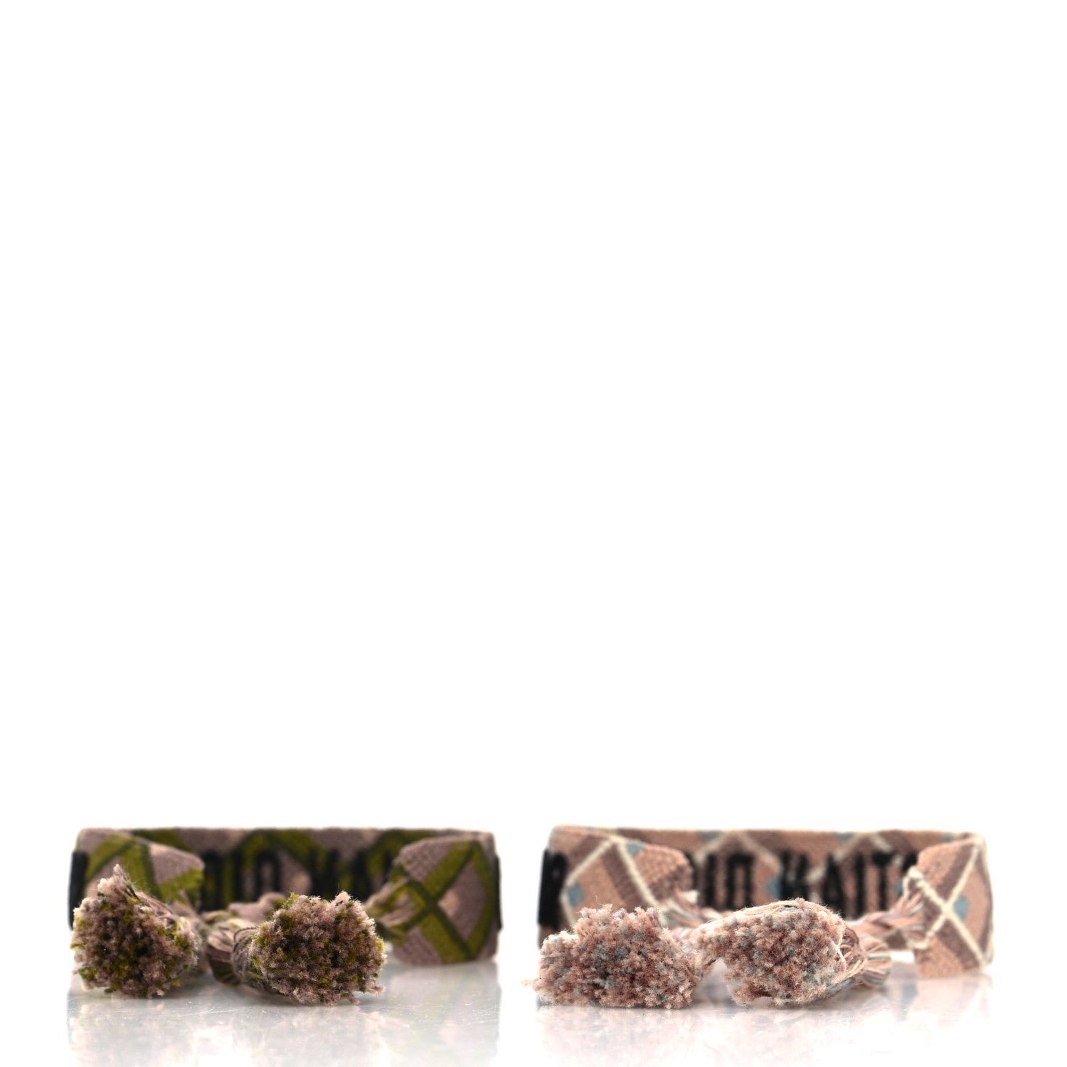Christian Dior Woven Cotton J'Adior Friendship Bracelet Set Green Pink 3 of 3