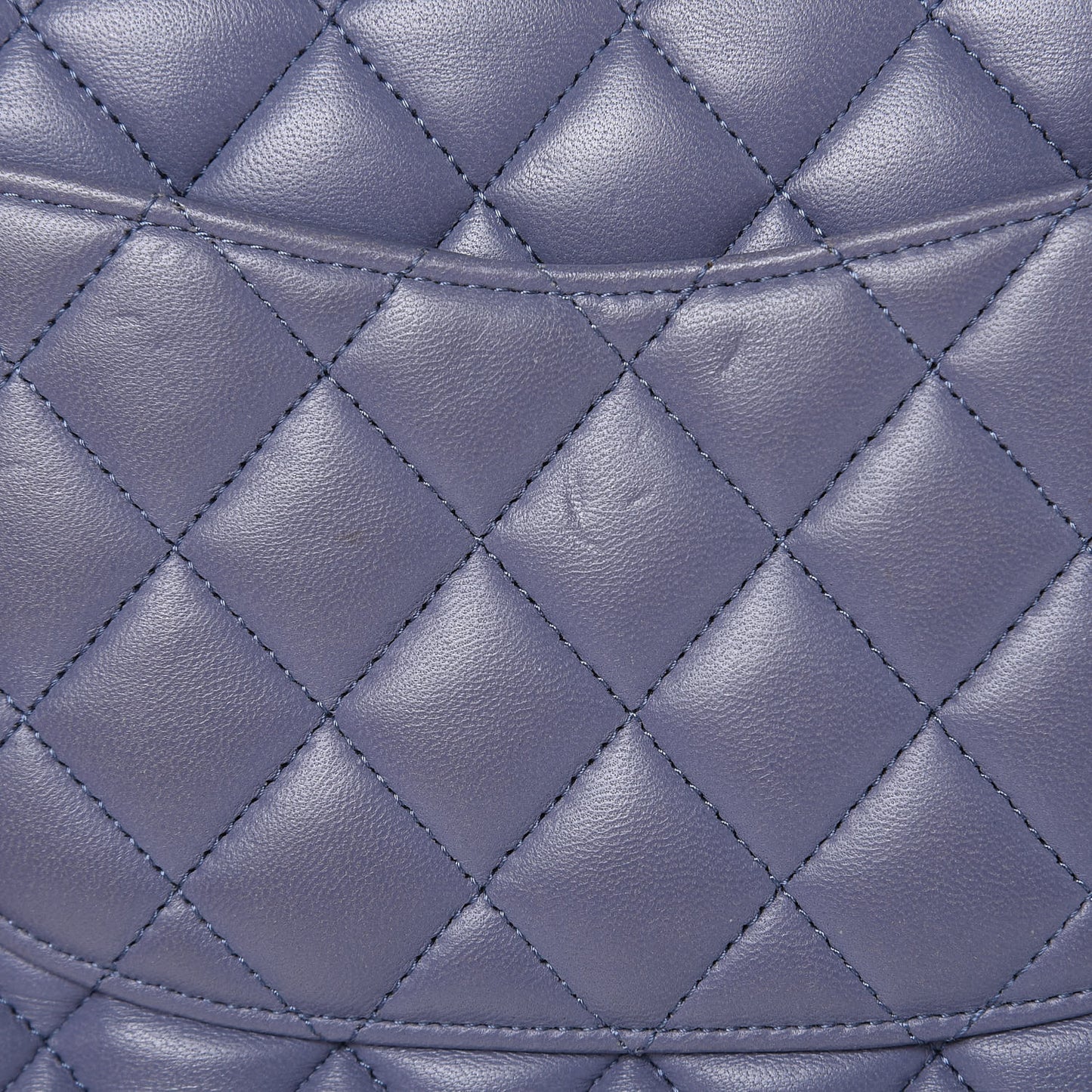 Lambskin Quilted Medium Double Flap Light Purple
