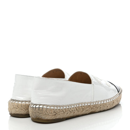 Chanel Patent CC Espadrilles 36 White Black 4 of 8
