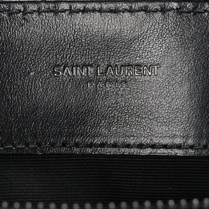 Saint Laurent Calfskin Y Quilted Monogram Monochrome Small Loulou Chain Satchel Black 6 of 12