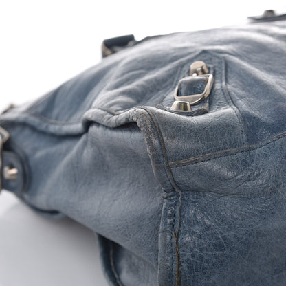 Balenciaga Chevre Classic Silver Hardware City Bleu Jean 13 of 25