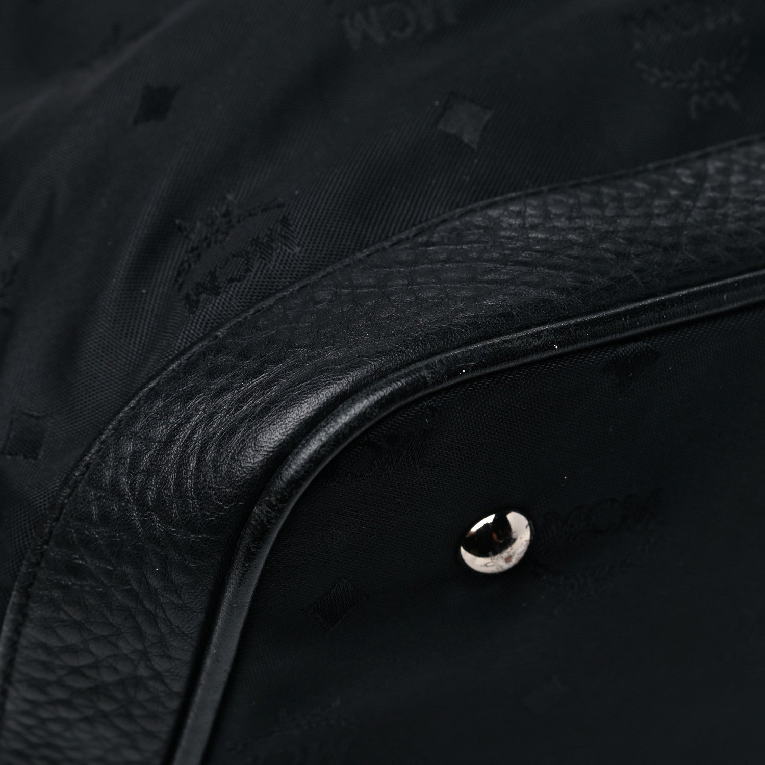 MCM Nylon Monogram Bucket Black 10 of 13