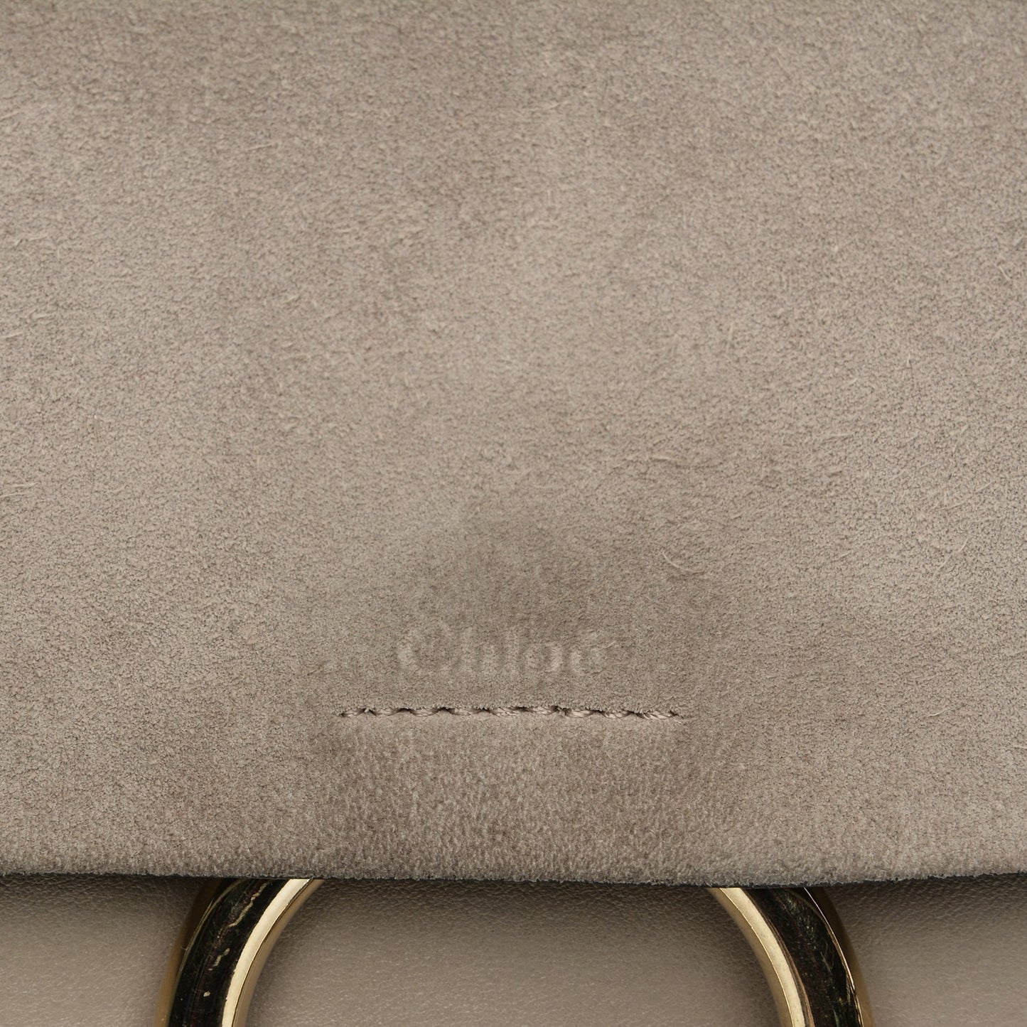 Calfskin Suede Medium Faye Shoulder Bag Motty Grey
