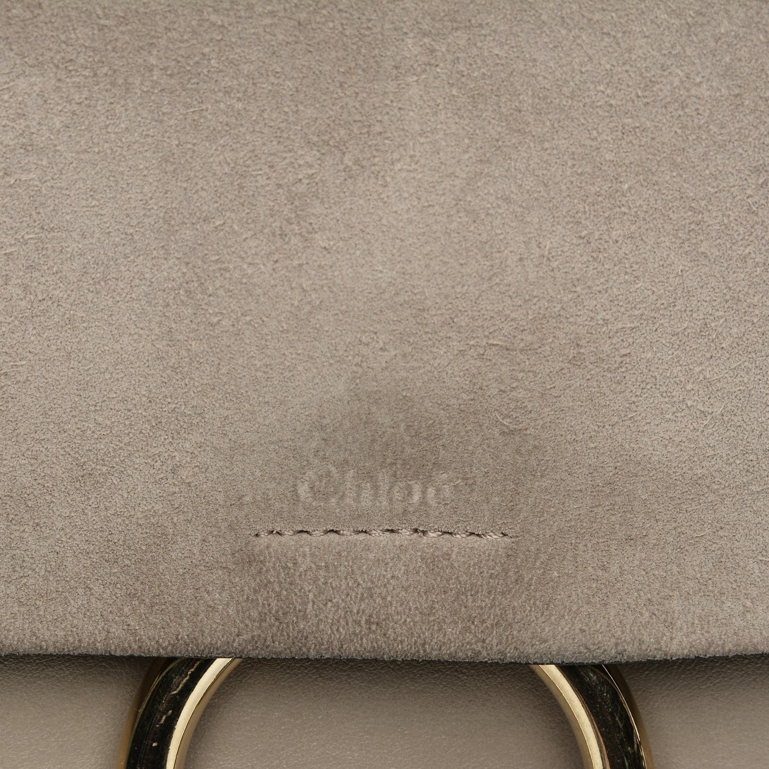 Chloe Calfskin Suede Medium Faye Shoulder Bag Motty Grey 6 of 8