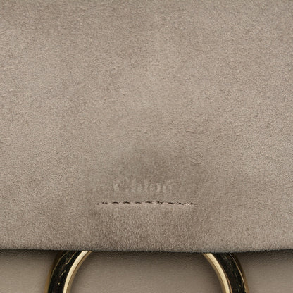 Chloe Calfskin Suede Medium Faye Shoulder Bag Motty Grey 6 of 8