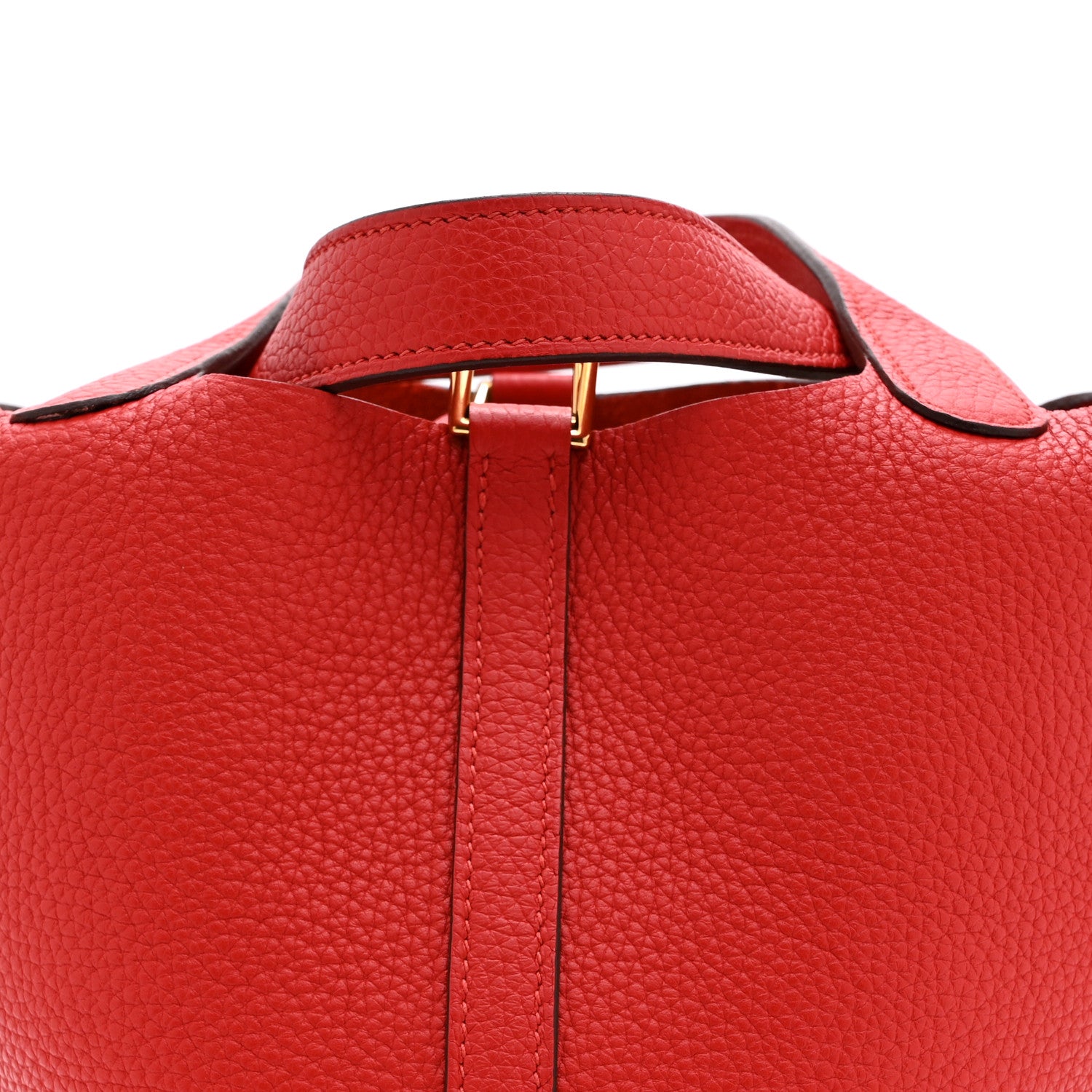 Hermes Taurillon Clemence Picotin Lock 18 PM Rouge Tomate 8 of 10
