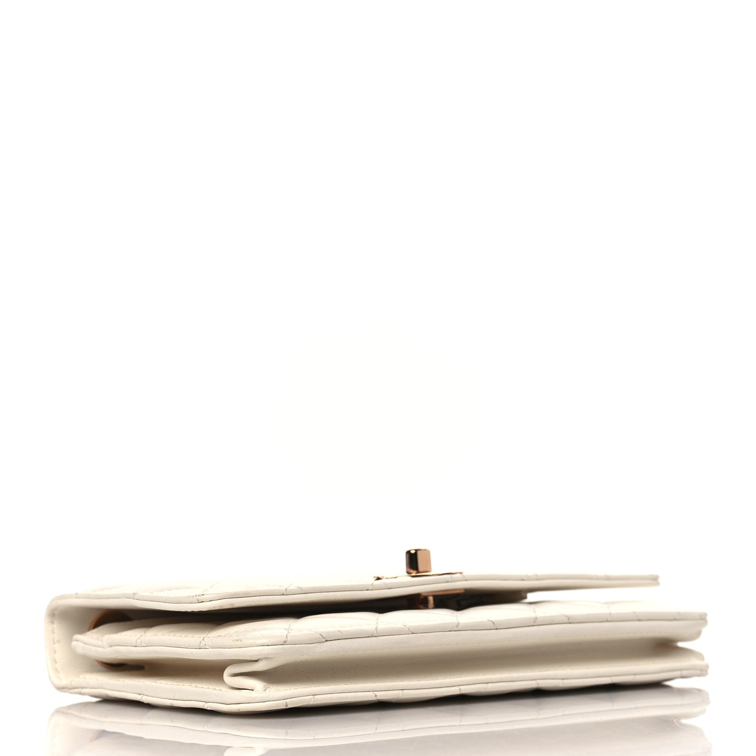 Chanel Lambskin Quilted Trendy CC Wallet On Chain WOC White 4 of 12