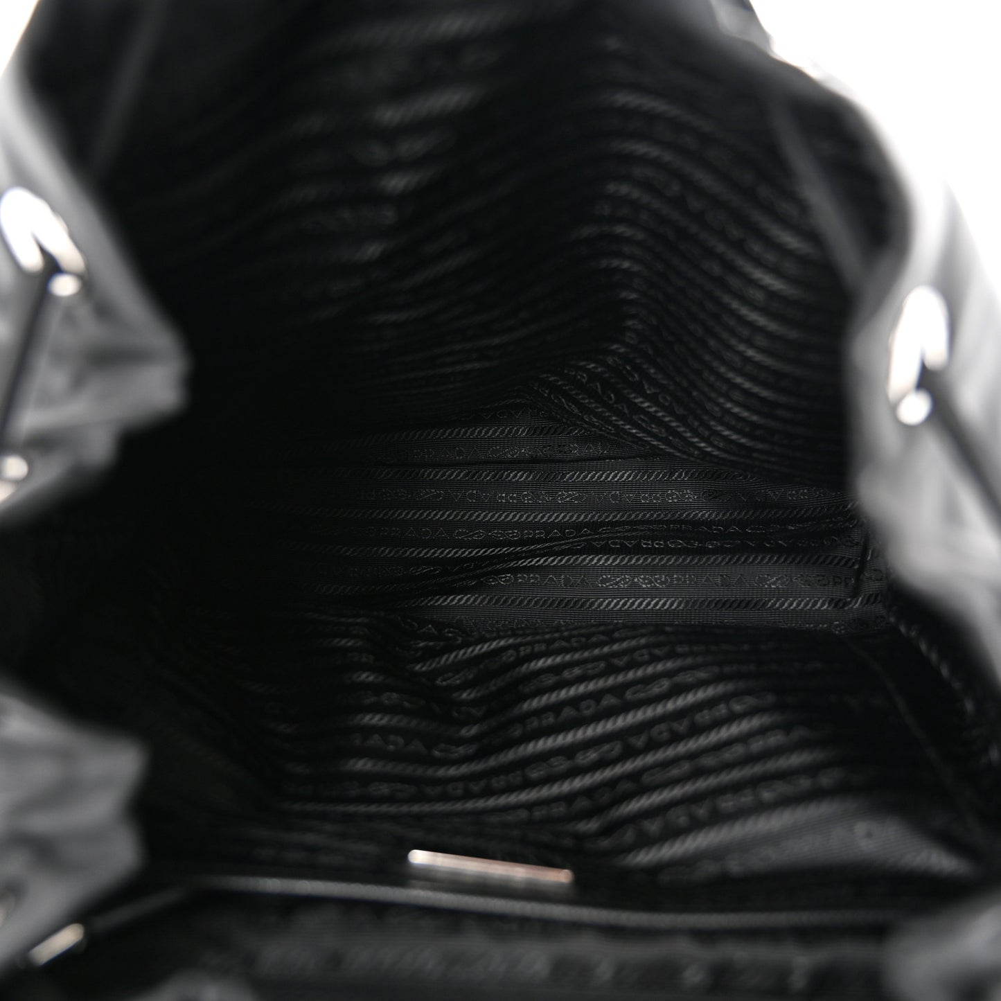 Tessuto Nylon Saffiano Medium Backpack Black