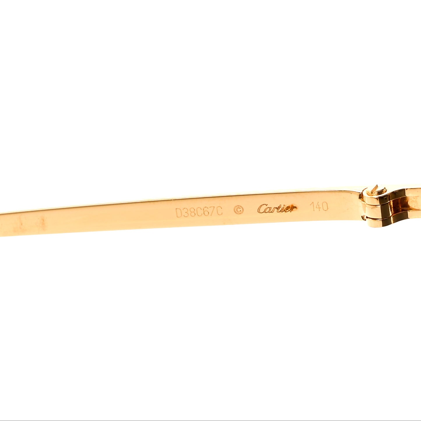 Santos de Cartier Aviator Sunglasses CT0065S Gold Black