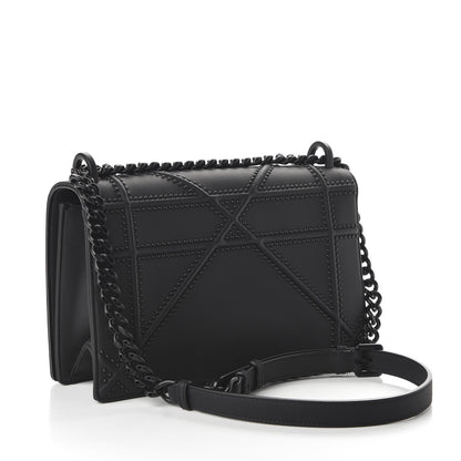 Christian Dior Ultra Matte Calfskin Studded Medium Diorama Flap Bag Black 3 of 10