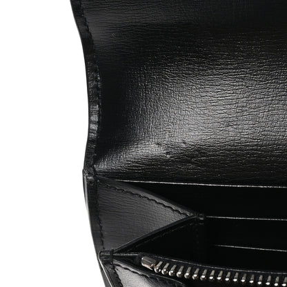 Saint Laurent Smooth Calfskin Classic Monogram Cassandre Wallet Black 12 of 14