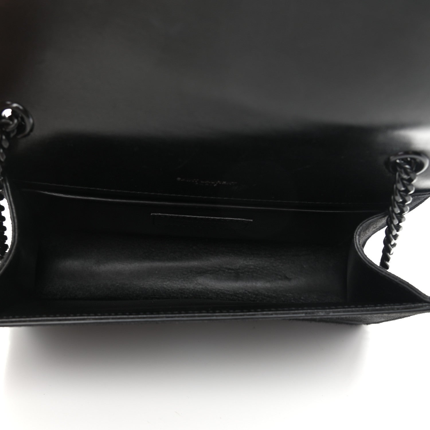 Saint Laurent Suede Sequin Small Classic Monogram Kate Satchel Black 5 of 11