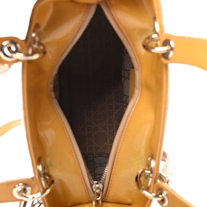 Christian Dior Patent Cannage Medium Lady Dior Beige 5 of 6