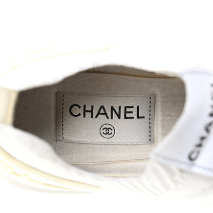 Chanel Fabric Logo Sneakers 36 White 6 of 14