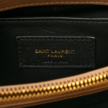 Saint Laurent Calfskin Y Quilted Monogram Small Loulou Chain Satchel Dark Beige 8 of 15