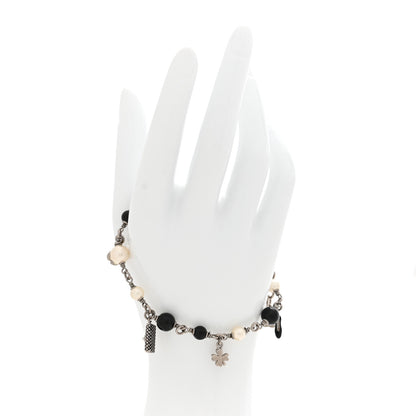 Chanel Pearl Beaded Charm Bracelet Silver 2 of 4