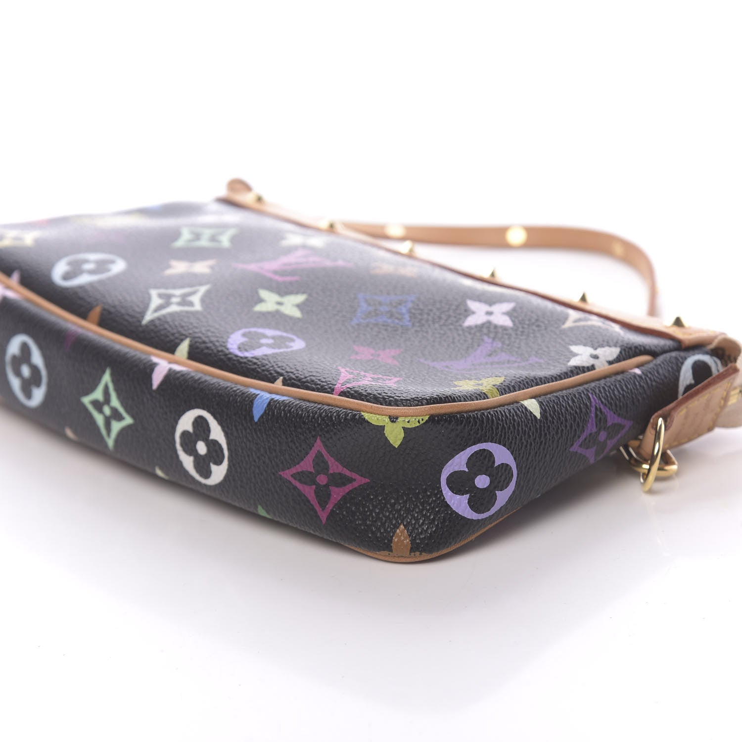 Louis Vuitton Monogram Multicolor Pochette Accessories Black 10 of 11