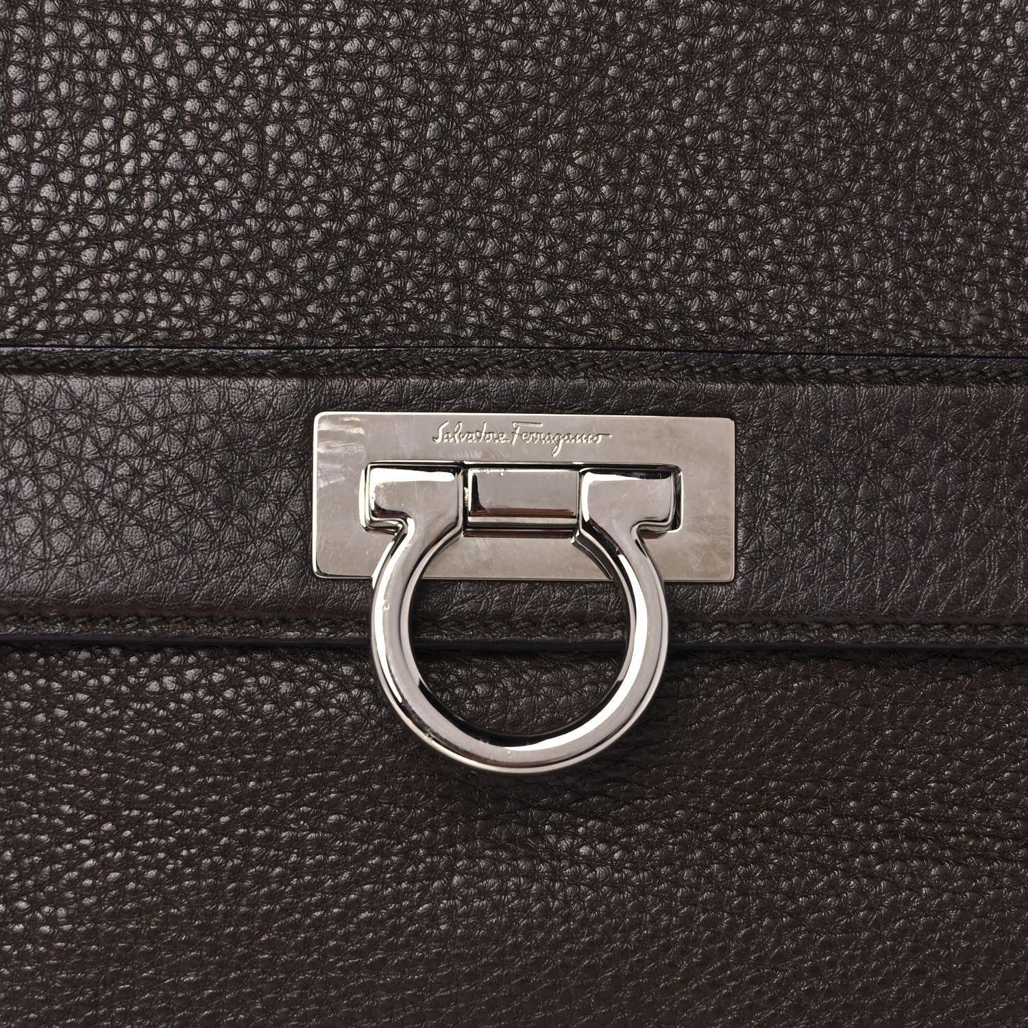 Salvatore Ferragamo Calfskin Sofia Shoulder Bag Brown 8 of 11