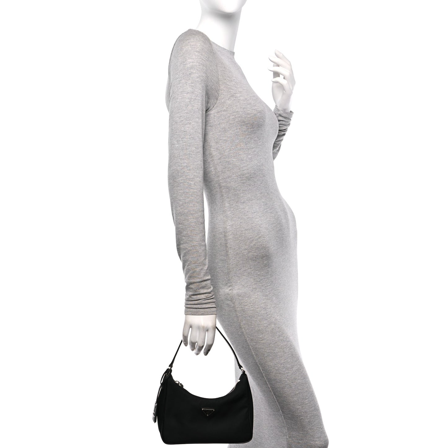 Tessuto Nylon Saffiano Mini Re-Edition 2005 Bag Black