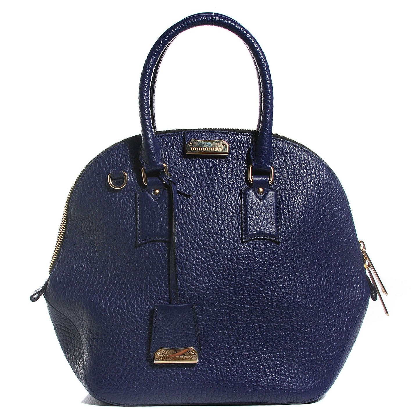 Burberry Heritage Grain Large Orchard Bowling Bag Navy Blue 1 of 10