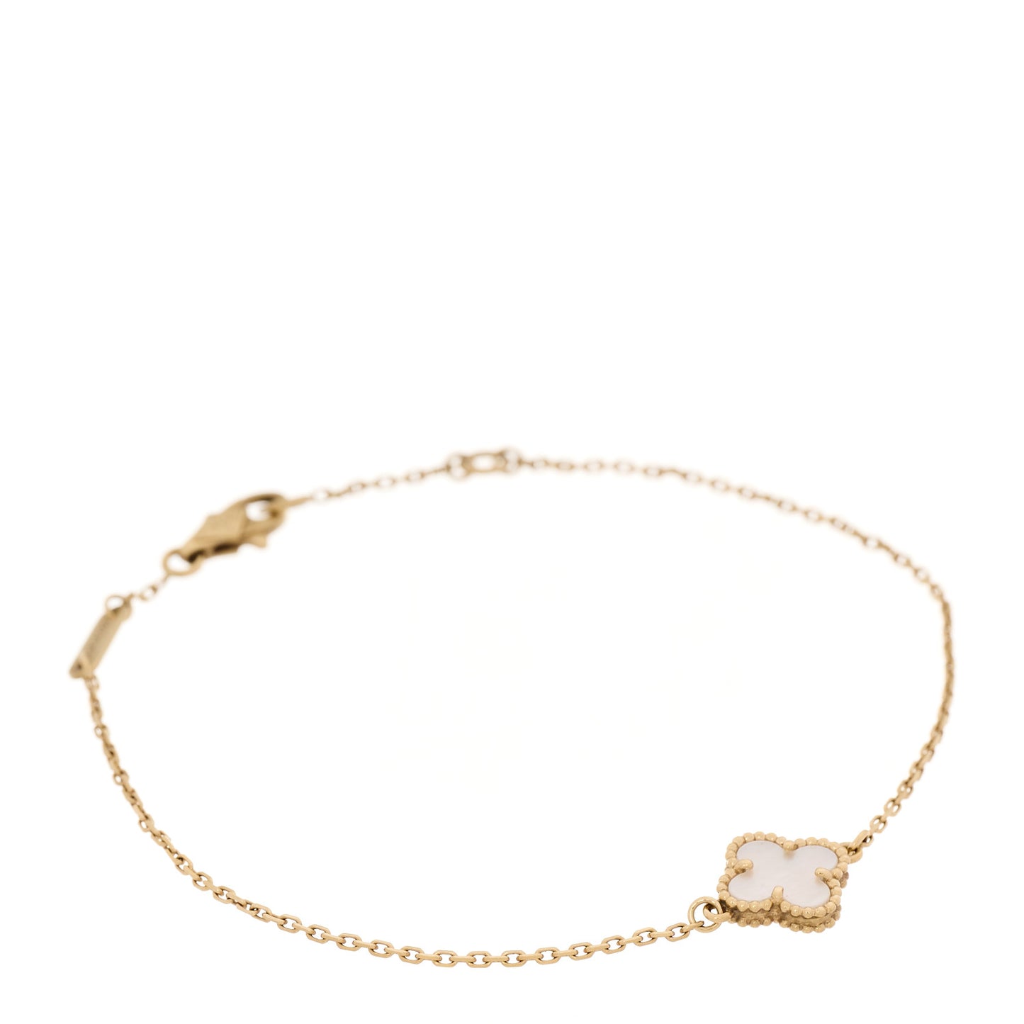 18K Yellow Gold Mother of Pearl Sweet Alhambra Bracelet