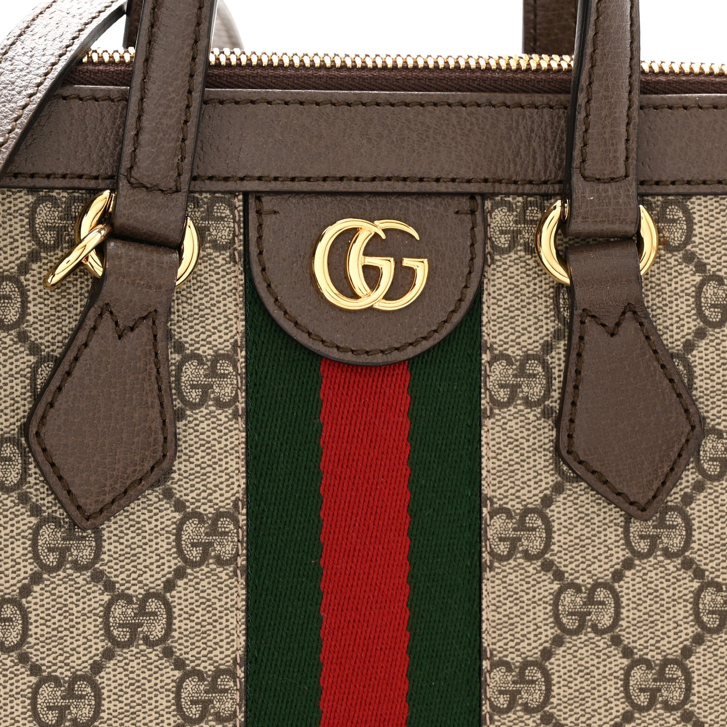 GG Supreme Monogram Small Ophidia Tote Bag Brown