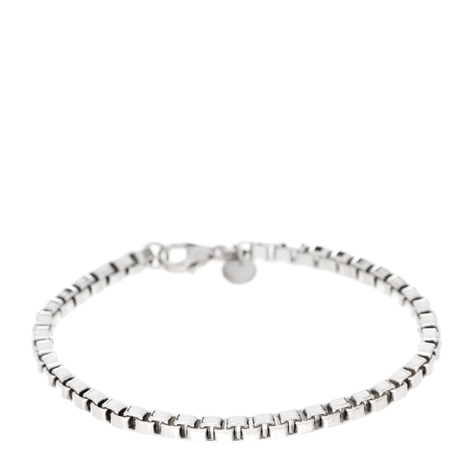 Tiffany Sterling Silver 4mm Venetian Link Bracelet 1 of 4