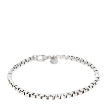 Tiffany Sterling Silver 4mm Venetian Link Bracelet 1 of 4