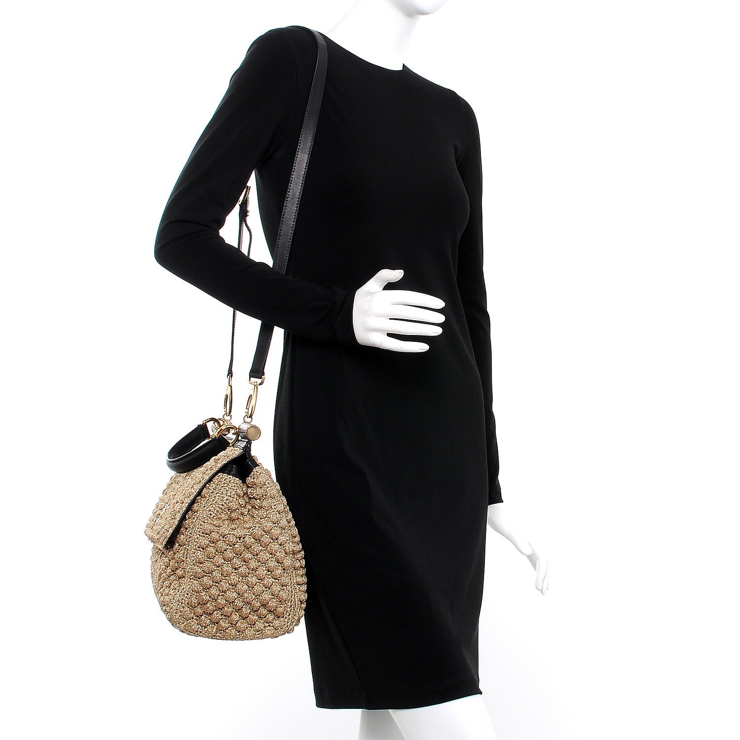 Dolce & Gabbana Metallic Crochet Miss Sicily Top Handle Flap Gold 2 of 10