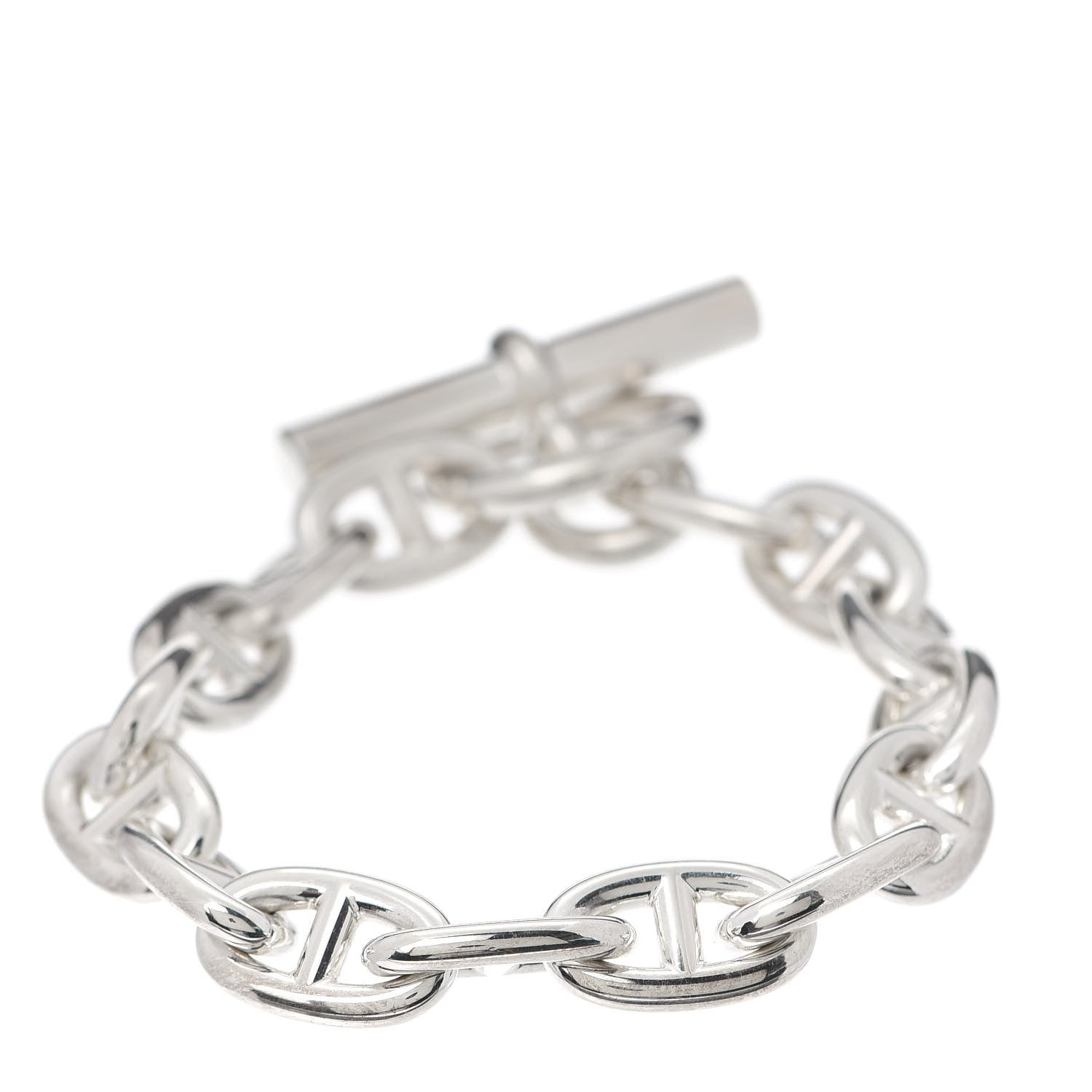 Hermes Sterling Silver MM Chaine d'Ancre Bracelet 3 of 5