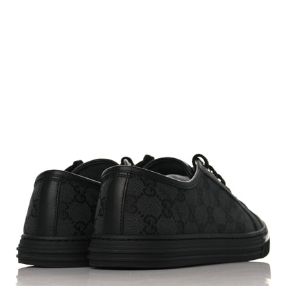 Gucci GG Monogram Calfskin Womens Low Top Sneakers 37.5 Piombo Black 4 of 9