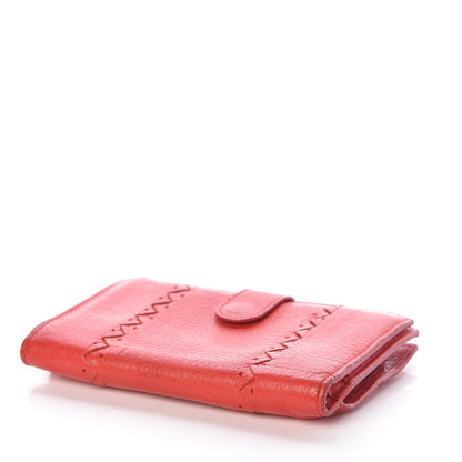 Bottega Veneta Grained Calfskin Continental Snap Wallet Rosso 4 of 13