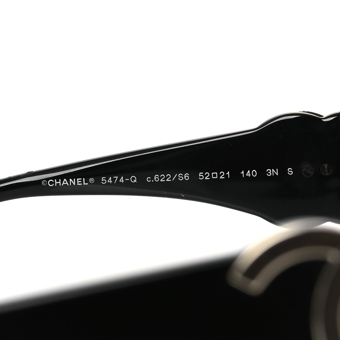 Acetate Calfskin Square Sunglasses 5474-Q-A Black