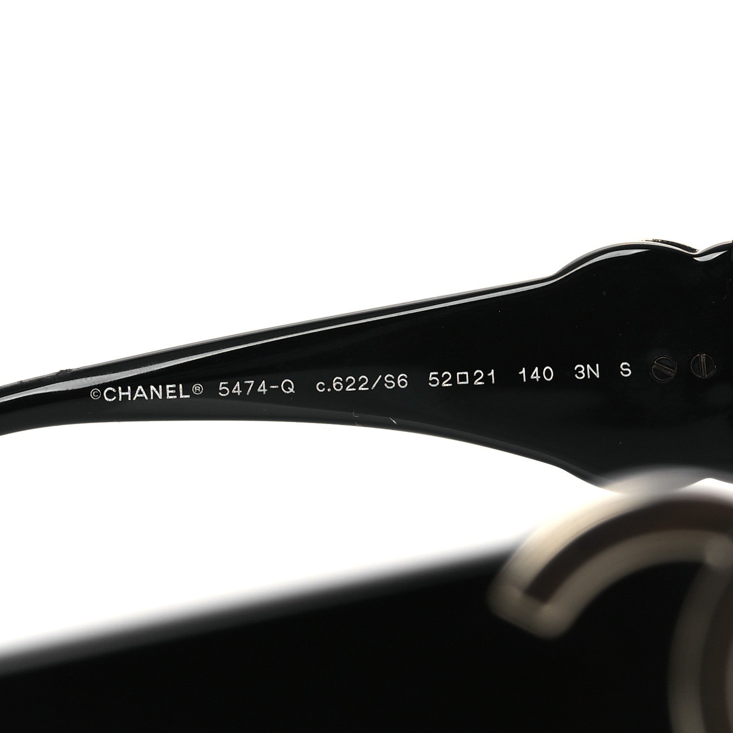 Chanel Acetate Calfskin Square Sunglasses 5474-Q-A Black 5 of 9