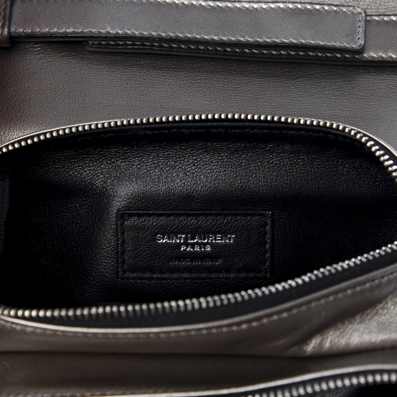 Saint Laurent Metallic Lambskin Diamond Quilted Monogram Angie Chain Bag Pimbo 9 of 11