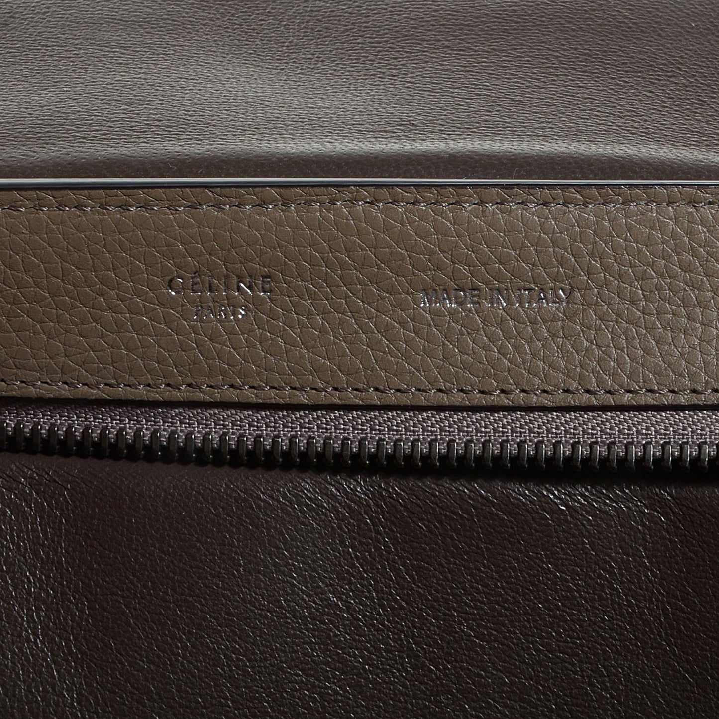 Drummed Calfskin Suede Medium Trapeze Souris