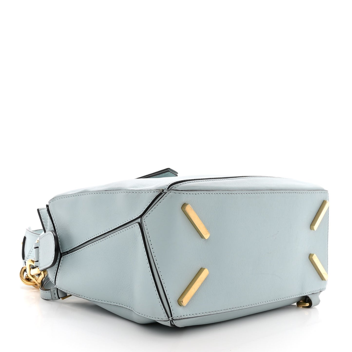 Calfskin Small Puzzle Bag Light Blue