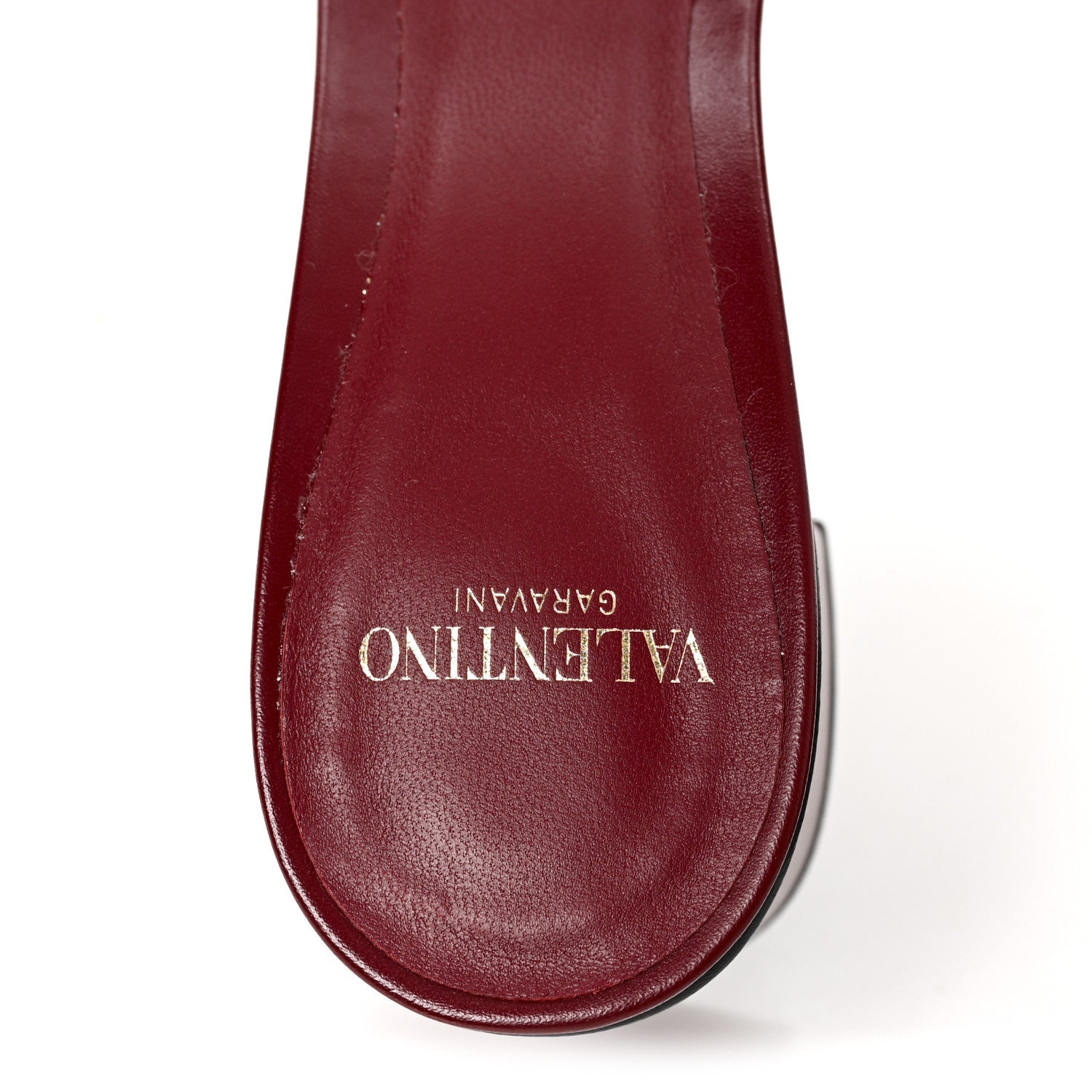 Valentino Garavani Calfskin VLogo 45mm Slide Sandals 38 Brick