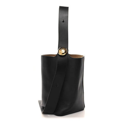 Loewe Smooth Calfskin Medium Pebble Bucket Bag Black 1 of 11