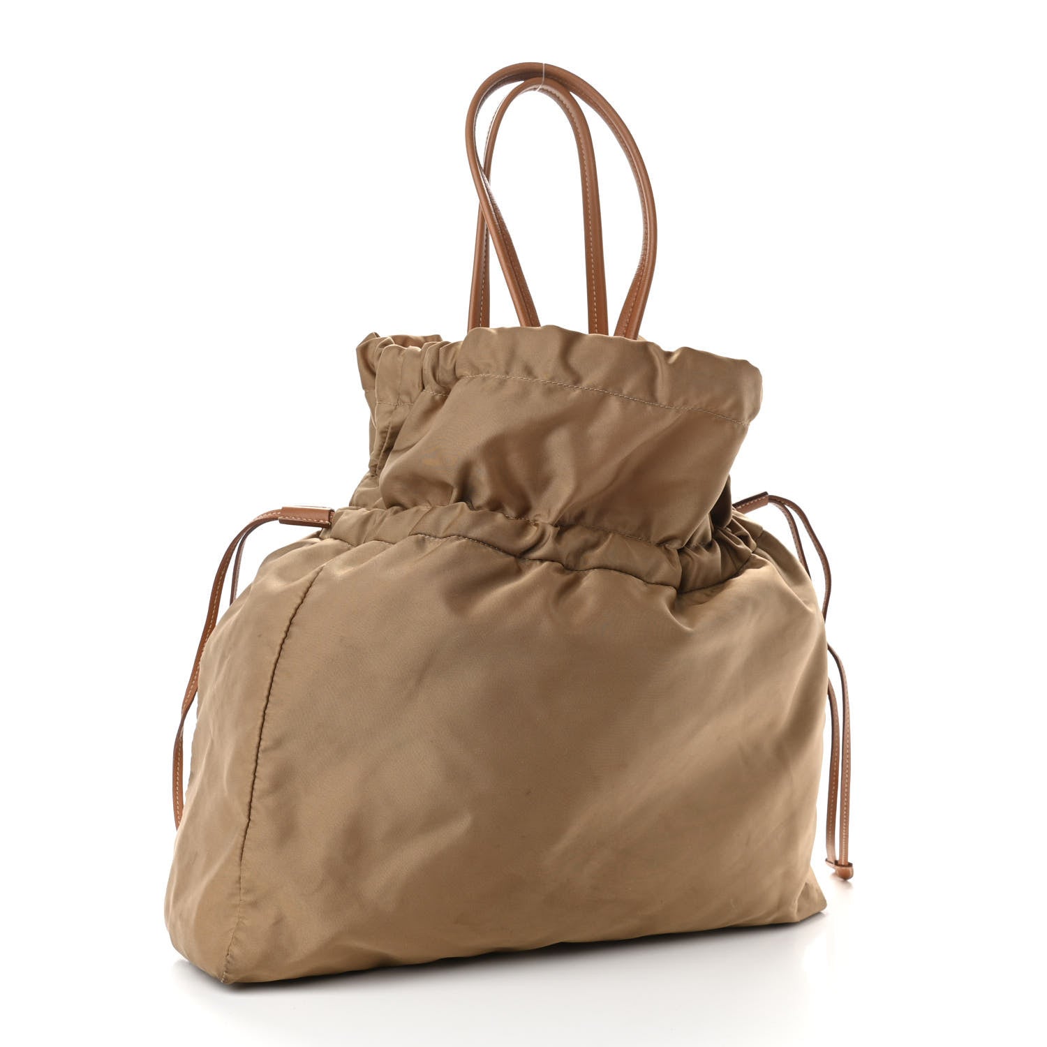 Prada Tessuto Nylon Logo Drawstring Bucket Bag 2 of 9