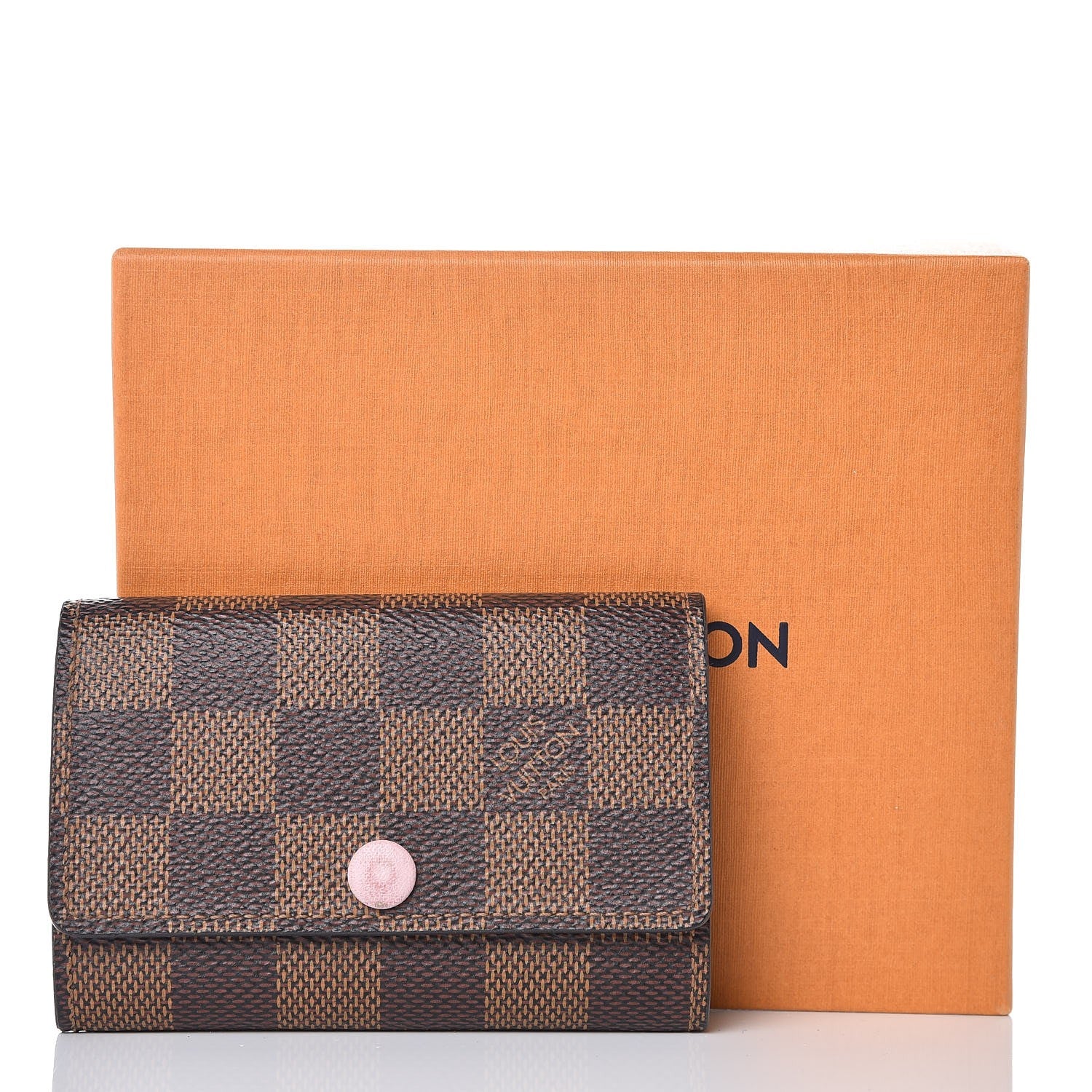 Louis Vuitton Damier Ebene Multicles 6 Key Holder Rose Ballerine 10 of 10