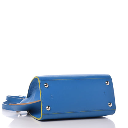 Fendi Vitello Dolce Mini 3jours Tote Blue Royal 4 of 10