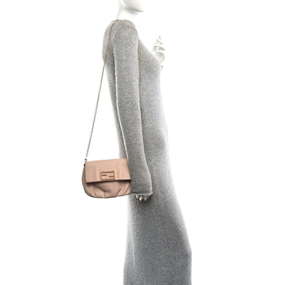 Fendi Vitello Flamingo Enamel Fendista Pouchette Crossbody Rosa Plaster 2 of 10