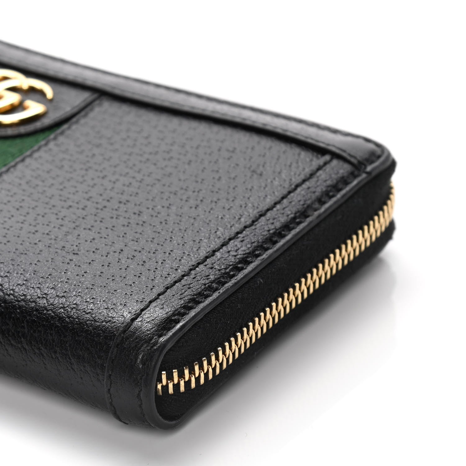 Gucci Calfskin Web Ophidia Zip Around Wallet Black 7 of 9