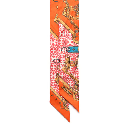 Hermes Silk Mors Et Gourmettes Remix Twilly 2 of 7