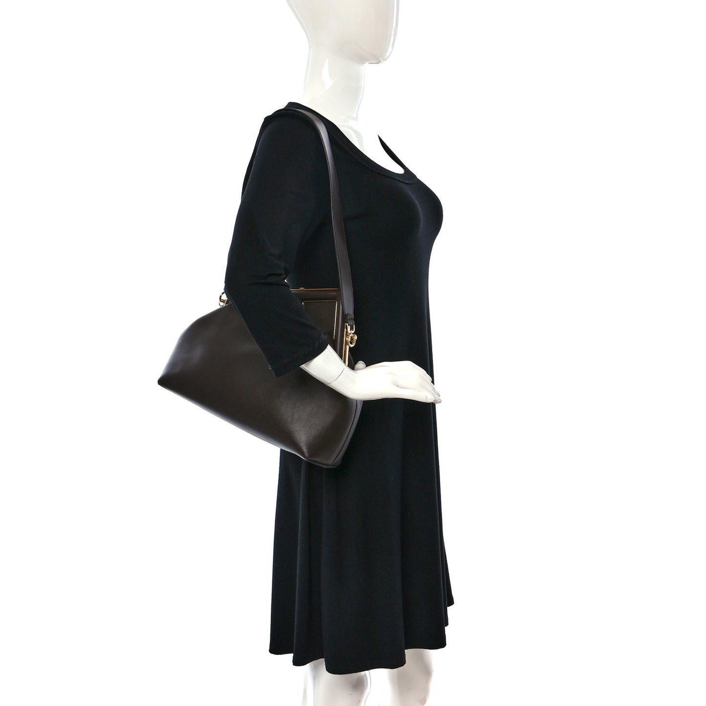 Shiny Nappa Medium Fendi First Ebano
