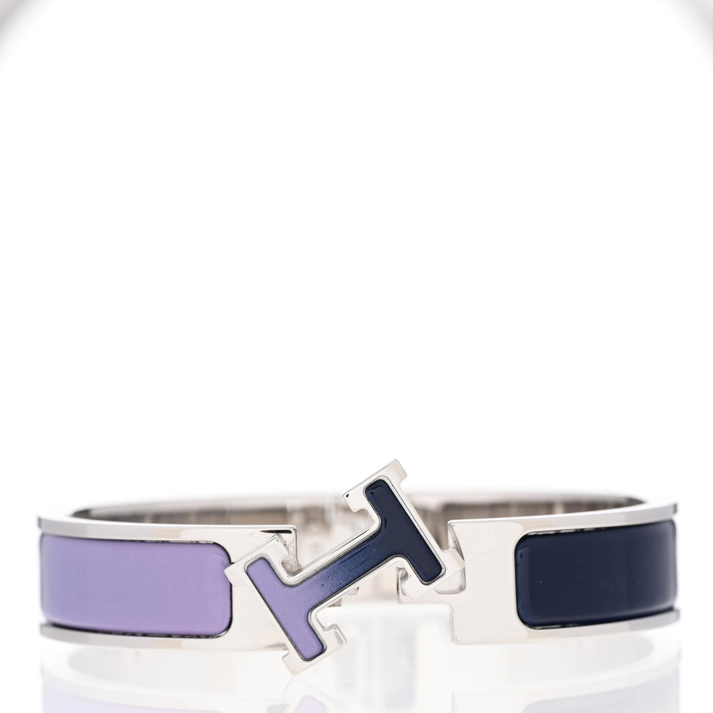 Enamel Narrow Fusion Clic Clac H Bracelet PM Lilas Ultramarine