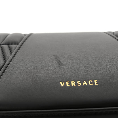 Versace Nappa Quilted Virtus Evening Bag Black 10 of 10