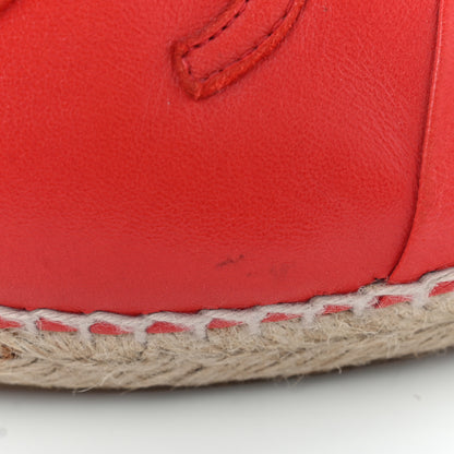 Chanel Lambskin CC Espadrilles 37 Red 16 of 18